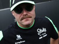 Valtteri Bottas of Kick Sauber before first practice ahead of the Formula 1 Grand Prix of Azerbaijan at Baku City Circuit in Baku, Azerbaija...