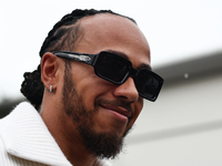 Lewis Hamilton of Mercedes before first practice ahead of the Formula 1 Grand Prix of Azerbaijan at Baku City Circuit in Baku, Azerbaijan on...