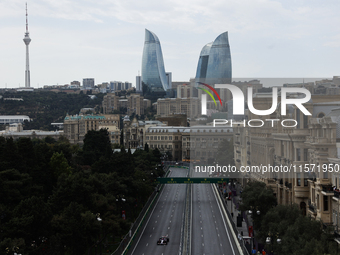 A view during first practice ahead of the Formula 1 Grand Prix of Azerbaijan at Baku City Circuit in Baku, Azerbaijan on September 13, 2024....