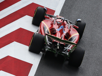 Charles Leclerc of Ferrari during first practice ahead of the Formula 1 Grand Prix of Azerbaijan at Baku City Circuit in Baku, Azerbaijan on...