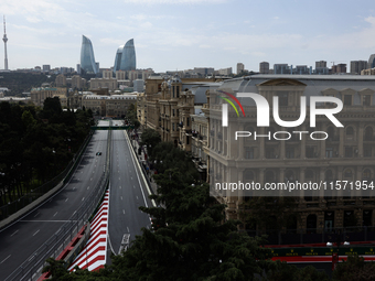 A view during first practice ahead of the Formula 1 Grand Prix of Azerbaijan at Baku City Circuit in Baku, Azerbaijan on September 13, 2024....