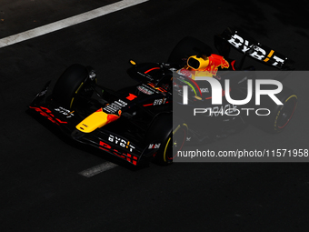 Max Verstappen of Red Bull Racing during first practice ahead of the Formula 1 Grand Prix of Azerbaijan at Baku City Circuit in Baku, Azerba...