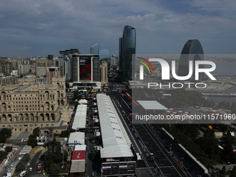 A view during first practice ahead of the Formula 1 Grand Prix of Azerbaijan at Baku City Circuit in Baku, Azerbaijan on September 13, 2024....