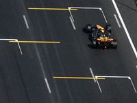 Lando Norris of McLaren during first practice ahead of the Formula 1 Grand Prix of Azerbaijan at Baku City Circuit in Baku, Azerbaijan on Se...