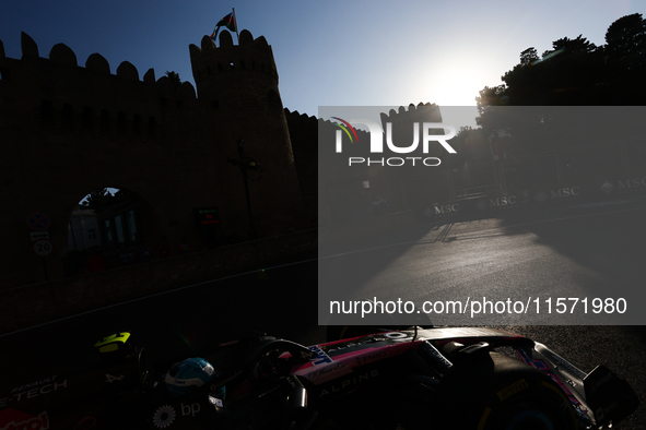 Pierre Gasly of Alpine during second practice ahead of the Formula 1 Grand Prix of Azerbaijan at Baku City Circuit in Baku, Azerbaijan on Se...