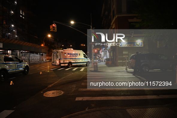 Police presence at the scene. A 24-year-old man is shot and killed in Bronx, New York, United States, on September 13, 2024. At approximatel...