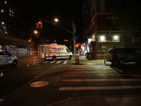 Police presence at the scene. A 24-year-old man is shot and killed in Bronx, New York, United States, on September 13, 2024. At approximatel...