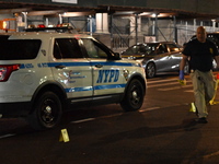 The NYPD guards the crime scene. A 24-year-old man is shot and killed in Bronx, New York, United States, on September 13, 2024. At approxima...