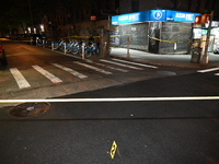 Evidence markers are at the scene. A 24-year-old man is shot and killed in Bronx, New York, United States, on September 13, 2024. At approxi...