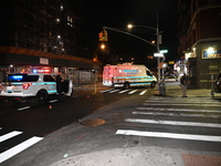 NYPD crime scene unit investigators are at the scene. A 24-year-old man is shot and killed in Bronx, New York, United States, on September 1...