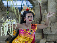 Pendet and Puspanjali dancers, accompanied by the Gong Kebyar art, enlivened the Pujawali ceremonies at the Parahyangan Agung Jagatkartta Te...