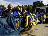 49 Ukrainian prisoners of war (POWs) return home following a prisoners of war swap with Russia in Chernihiv Region, Ukraine, on September 13...