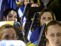 Ukrainian prisoners of war (POWs) react as they return to Ukraine from captivity after a swap with Russia in Chernihiv Region, Ukraine, on S...