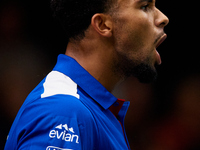 Arthur Fils of France celebrates a point during the game against Roberto Bautista Agut during the 2024 Davis Cup Group B Stage match between...