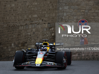 Max Verstappen of Red Bull Racing during third practice ahead of the Formula 1 Grand Prix of Azerbaijan at Baku City Circuit in Baku, Azerba...