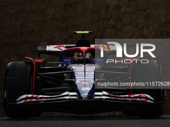 Yuki Tsunoda of RB during third practice ahead of the Formula 1 Grand Prix of Azerbaijan at Baku City Circuit in Baku, Azerbaijan on Septemb...