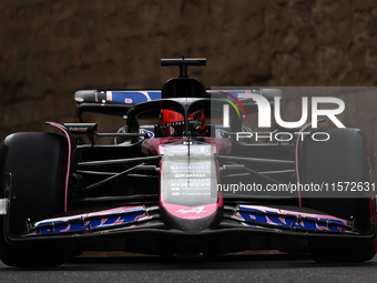 Esteban Ocon of Alpine during third practice ahead of the Formula 1 Grand Prix of Azerbaijan at Baku City Circuit in Baku, Azerbaijan on Sep...