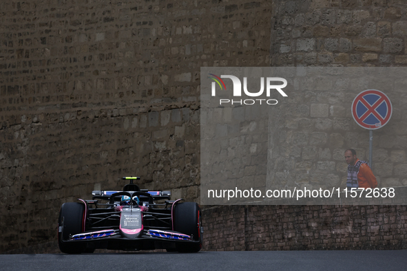 Pierre Gasly of Alpine during third practice ahead of the Formula 1 Grand Prix of Azerbaijan at Baku City Circuit in Baku, Azerbaijan on Sep...