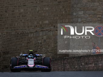 Pierre Gasly of Alpine during third practice ahead of the Formula 1 Grand Prix of Azerbaijan at Baku City Circuit in Baku, Azerbaijan on Sep...