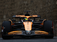 Oscar Piastri of McLaren during third practice ahead of the Formula 1 Grand Prix of Azerbaijan at Baku City Circuit in Baku, Azerbaijan on S...