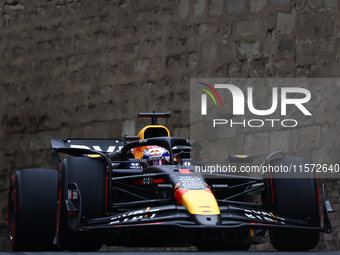 Max Verstappen of Red Bull Racing during third practice ahead of the Formula 1 Grand Prix of Azerbaijan at Baku City Circuit in Baku, Azerba...