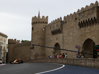 Oscar Piastri of McLaren during third practice ahead of the Formula 1 Grand Prix of Azerbaijan at Baku City Circuit in Baku, Azerbaijan on S...