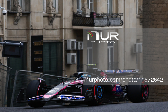 Pierre Gasly of Alpine during third practice ahead of the Formula 1 Grand Prix of Azerbaijan at Baku City Circuit in Baku, Azerbaijan on Sep...