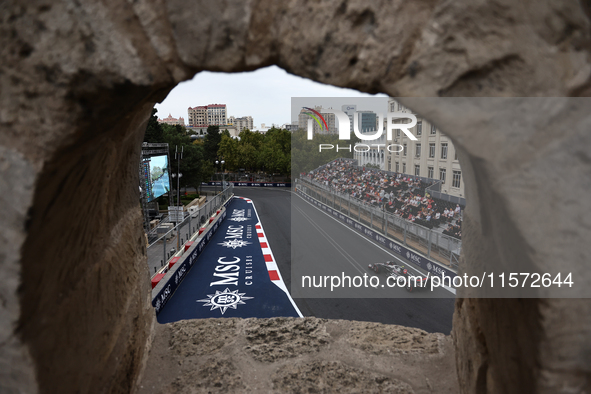 Nico Hulkenberg of Haas during third practice ahead of the Formula 1 Grand Prix of Azerbaijan at Baku City Circuit in Baku, Azerbaijan on Se...