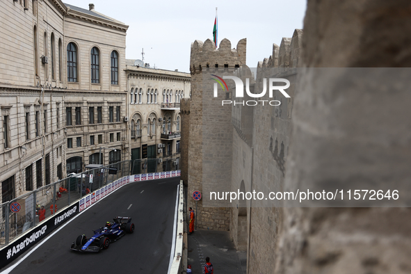 Franco Colapinto of Williams during third practice ahead of the Formula 1 Grand Prix of Azerbaijan at Baku City Circuit in Baku, Azerbaijan...