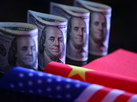 A photo taken in Fuyang, China, on September 14, 2024, shows U.S. dollars. (