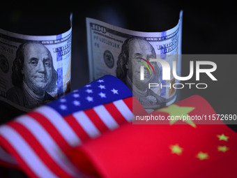 A photo taken in Fuyang, China, on September 14, 2024, shows U.S. dollars. (