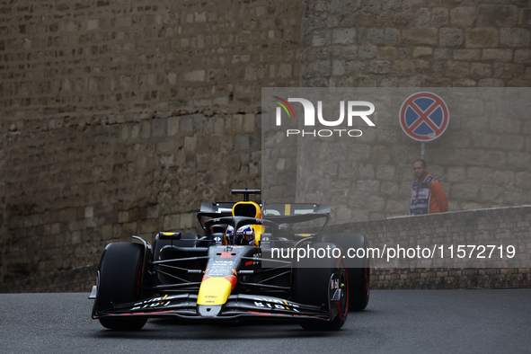 Max Verstappen of Red Bull Racing during third practice ahead of the Formula 1 Grand Prix of Azerbaijan at Baku City Circuit in Baku, Azerba...