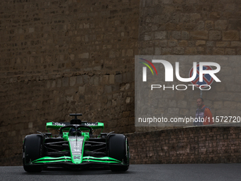 Valtteri Bottas of Kick Sauber during third practice ahead of the Formula 1 Grand Prix of Azerbaijan at Baku City Circuit in Baku, Azerbaija...