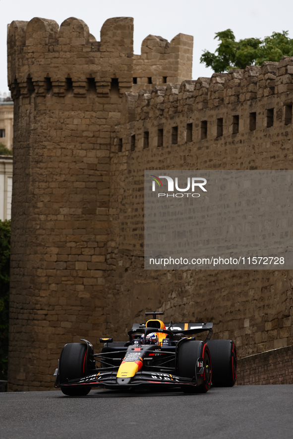 Max Verstappen of Red Bull Racing during third practice ahead of the Formula 1 Grand Prix of Azerbaijan at Baku City Circuit in Baku, Azerba...