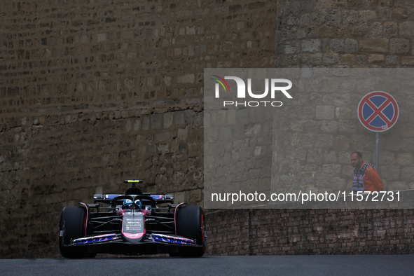 Pierre Gasly of Alpine during third practice ahead of the Formula 1 Grand Prix of Azerbaijan at Baku City Circuit in Baku, Azerbaijan on Sep...