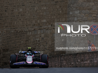 Pierre Gasly of Alpine during third practice ahead of the Formula 1 Grand Prix of Azerbaijan at Baku City Circuit in Baku, Azerbaijan on Sep...