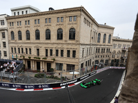 Zhou Guanyu of Kick Sauber during third practice ahead of the Formula 1 Grand Prix of Azerbaijan at Baku City Circuit in Baku, Azerbaijan on...