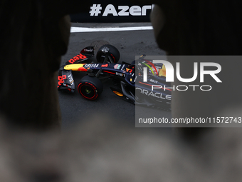 Max Verstappen of Red Bull Racing during third practice ahead of the Formula 1 Grand Prix of Azerbaijan at Baku City Circuit in Baku, Azerba...