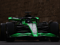 Valtteri Bottas of Kick Sauber during third practice ahead of the Formula 1 Grand Prix of Azerbaijan at Baku City Circuit in Baku, Azerbaija...