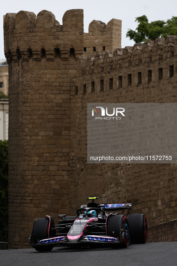 Pierre Gasly of Alpine during third practice ahead of the Formula 1 Grand Prix of Azerbaijan at Baku City Circuit in Baku, Azerbaijan on Sep...