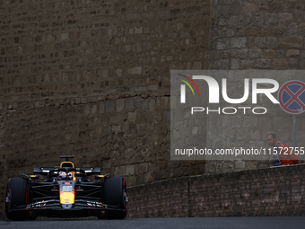 Max Verstappen of Red Bull Racing during third practice ahead of the Formula 1 Grand Prix of Azerbaijan at Baku City Circuit in Baku, Azerba...