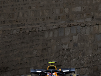 Sergio Perez of Red Bull Racing during third practice ahead of the Formula 1 Grand Prix of Azerbaijan at Baku City Circuit in Baku, Azerbaij...