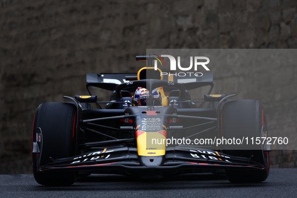 Max Verstappen of Red Bull Racing during third practice ahead of the Formula 1 Grand Prix of Azerbaijan at Baku City Circuit in Baku, Azerba...