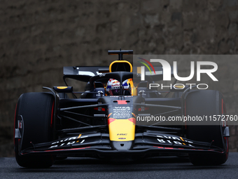 Max Verstappen of Red Bull Racing during third practice ahead of the Formula 1 Grand Prix of Azerbaijan at Baku City Circuit in Baku, Azerba...