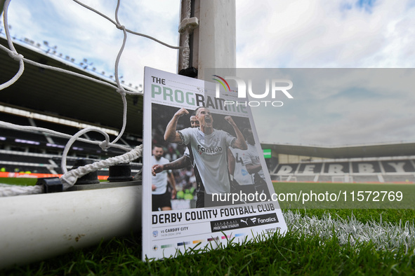 General view inside Pride Park, home to Derby County during the Sky Bet Championship match between Derby County and Cardiff City in Derby, E...