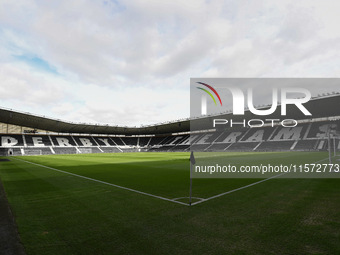 General view inside Pride Park, home to Derby County during the Sky Bet Championship match between Derby County and Cardiff City in Derby, E...