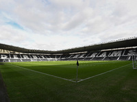 General view inside Pride Park, home to Derby County during the Sky Bet Championship match between Derby County and Cardiff City in Derby, E...