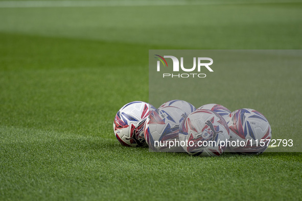 EFL match balls are present before the Sky Bet Championship match between Middlesbrough and Preston North End at the Riverside Stadium in Mi...