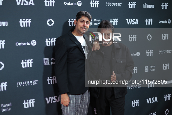 Varun Grover and Nasir Shaikh attend the premiere of ''Superboys of Malegaon'' during the 2024 Toronto International Film Festival at Roy Th...