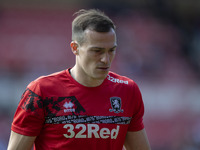 George Edmundson warms up prior to the Sky Bet Championship match between Middlesbrough and Preston North End at the Riverside Stadium in Mi...